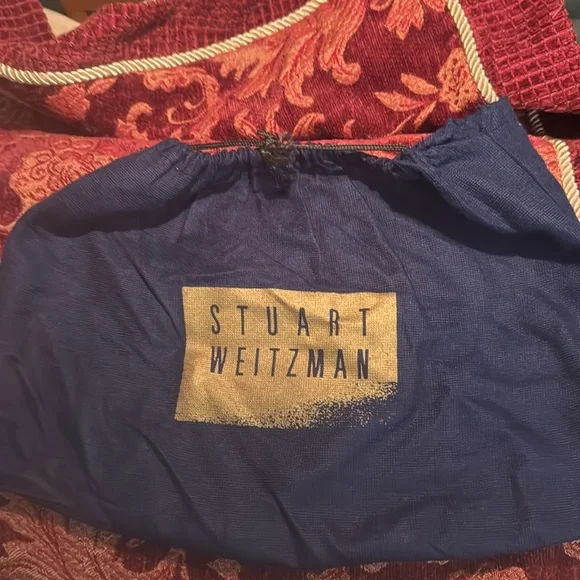 Stuart Weitzman Envelope Leather Purse! Original Blue storage bag included